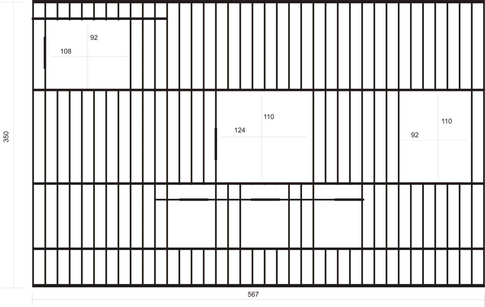 57 x 35 Kafes Ön Teli